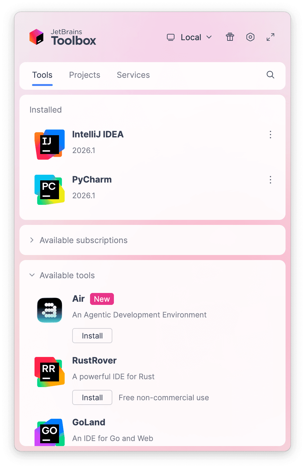 JetBrains Toolbox App illustration