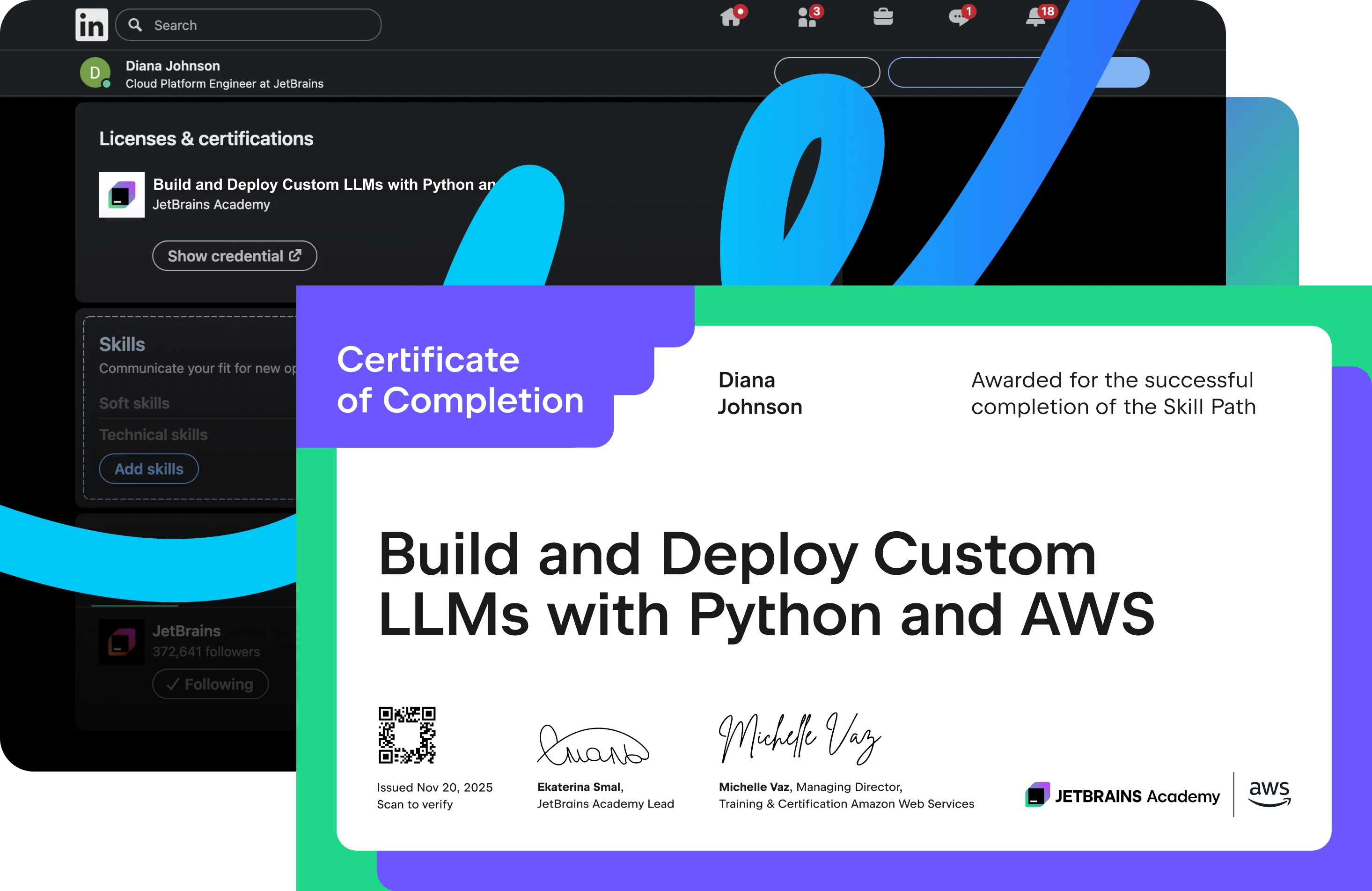 Earn certificate of completion