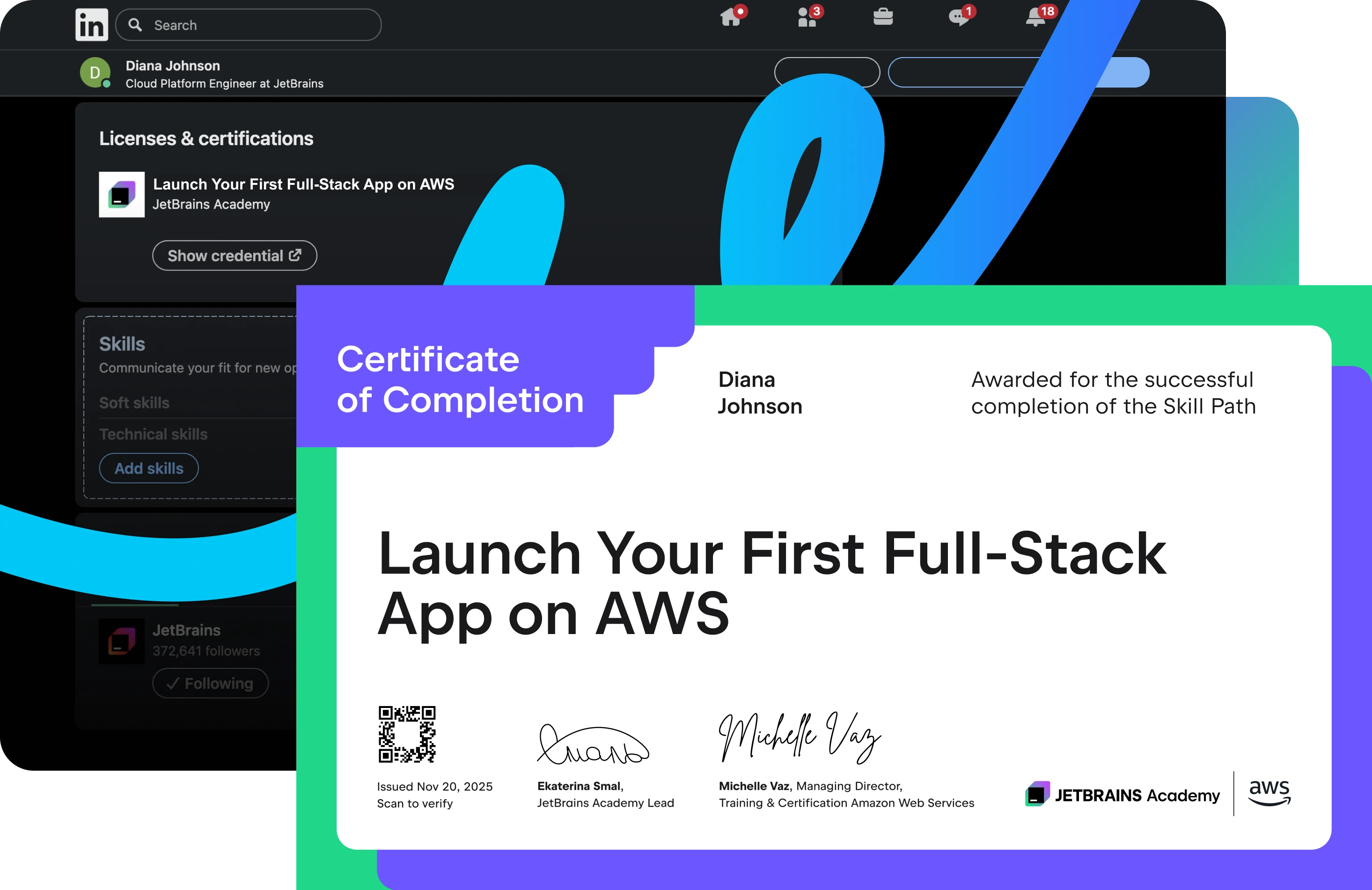 Earn certificate of completion
