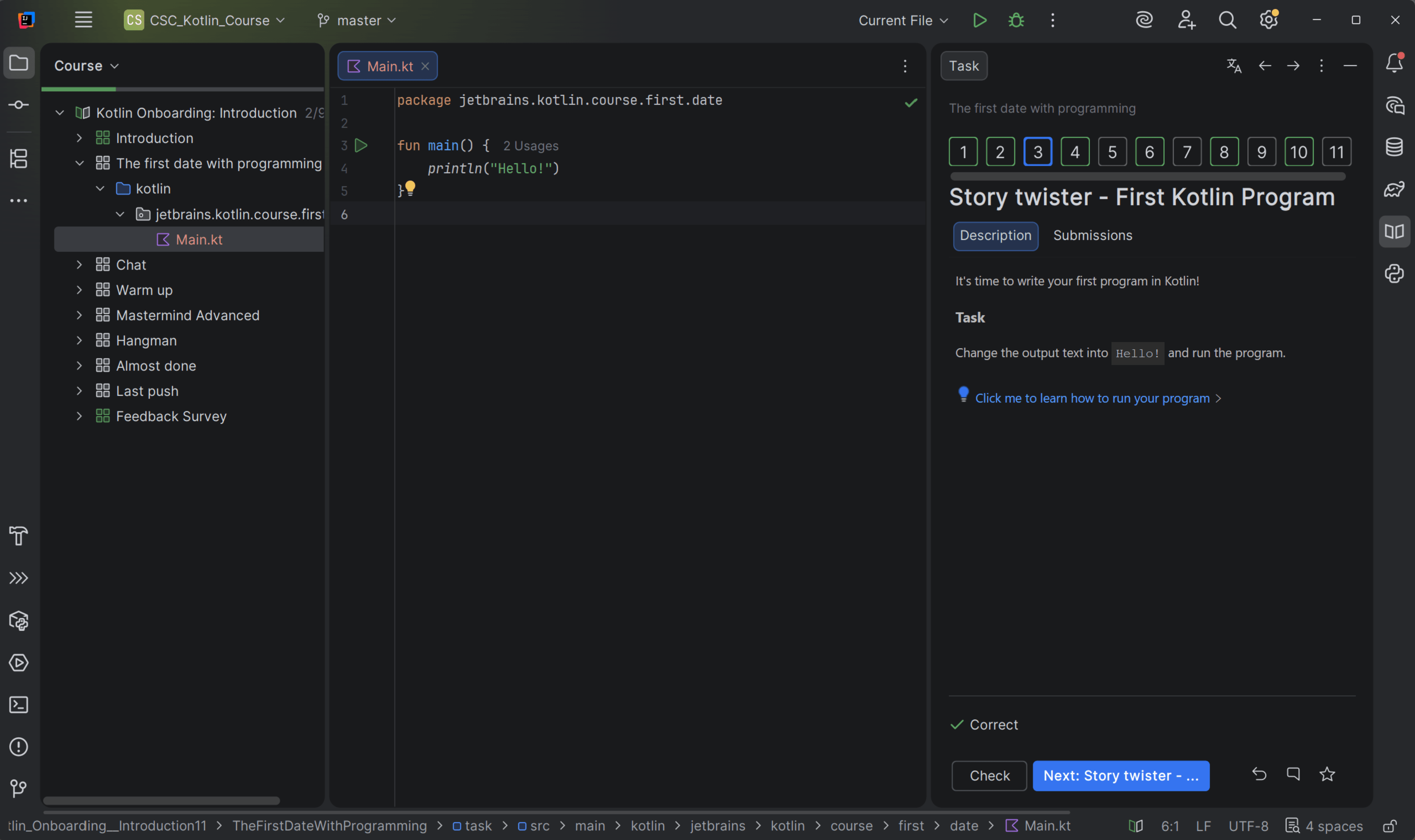 Real-world development environment (Python)